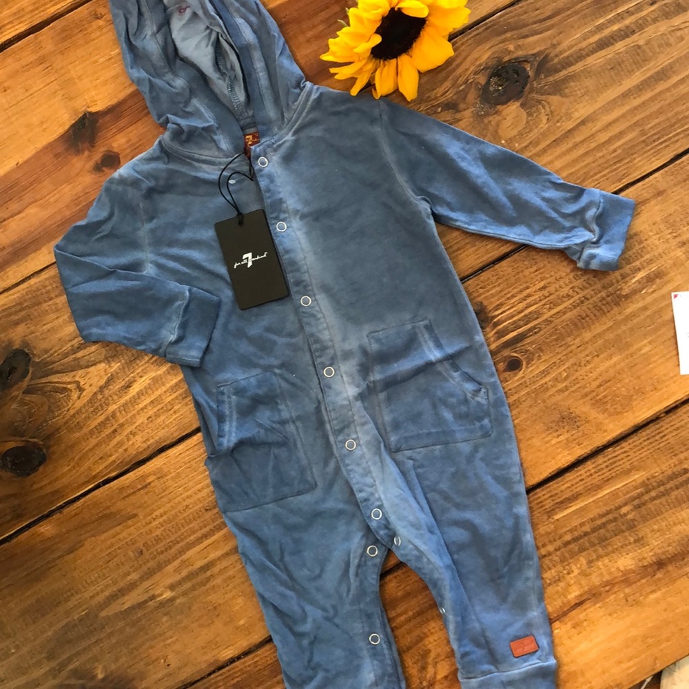 NWT 7 for all man kind button up one piece outfit